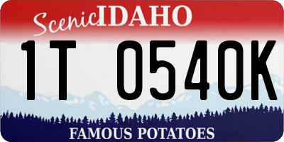 ID license plate 1T0540K