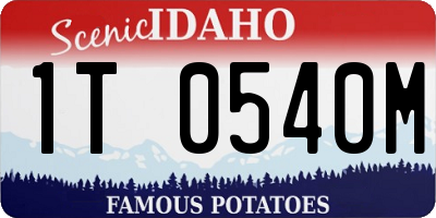 ID license plate 1T0540M