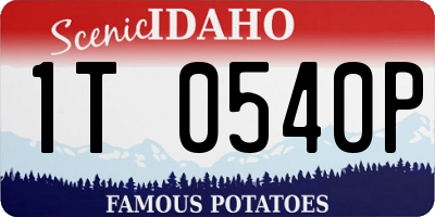 ID license plate 1T0540P