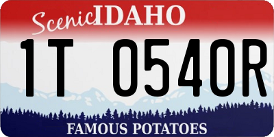 ID license plate 1T0540R