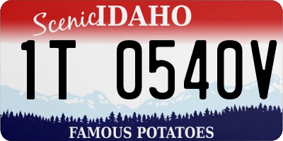 ID license plate 1T0540V