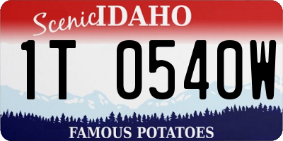 ID license plate 1T0540W