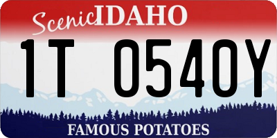ID license plate 1T0540Y
