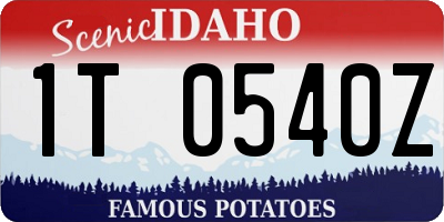 ID license plate 1T0540Z