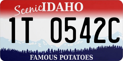 ID license plate 1T0542C
