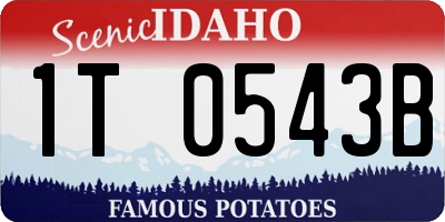 ID license plate 1T0543B