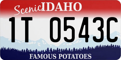 ID license plate 1T0543C