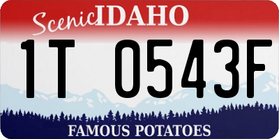 ID license plate 1T0543F