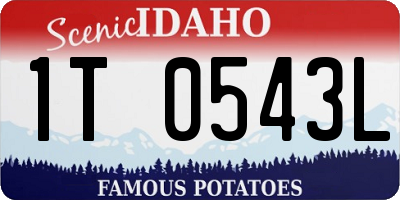 ID license plate 1T0543L