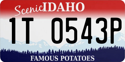 ID license plate 1T0543P