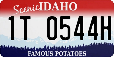 ID license plate 1T0544H