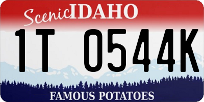 ID license plate 1T0544K
