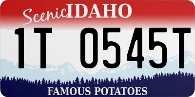 ID license plate 1T0545T