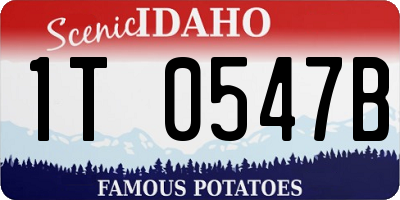 ID license plate 1T0547B