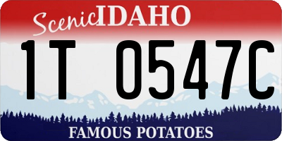 ID license plate 1T0547C