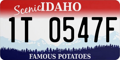 ID license plate 1T0547F