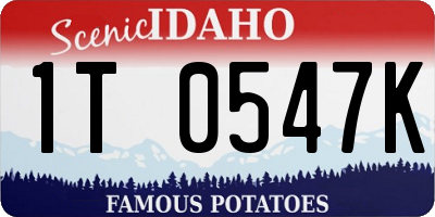 ID license plate 1T0547K