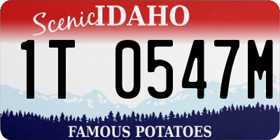 ID license plate 1T0547M