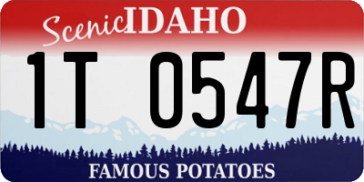 ID license plate 1T0547R