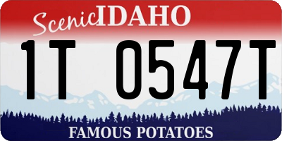 ID license plate 1T0547T