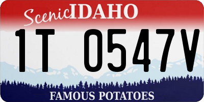 ID license plate 1T0547V