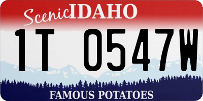 ID license plate 1T0547W