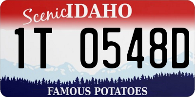 ID license plate 1T0548D