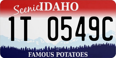 ID license plate 1T0549C