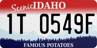 ID license plate 1T0549F