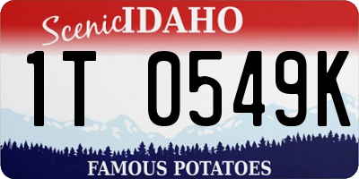 ID license plate 1T0549K