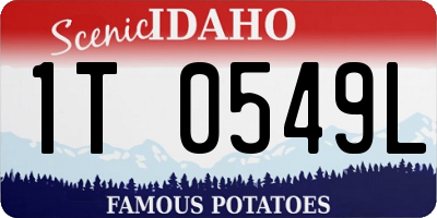 ID license plate 1T0549L