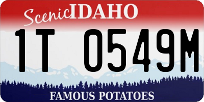 ID license plate 1T0549M
