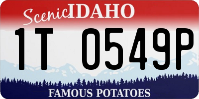 ID license plate 1T0549P