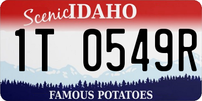 ID license plate 1T0549R