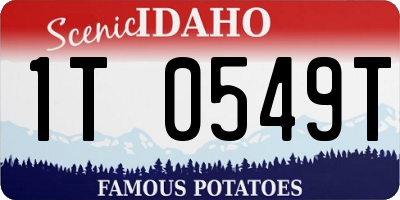 ID license plate 1T0549T