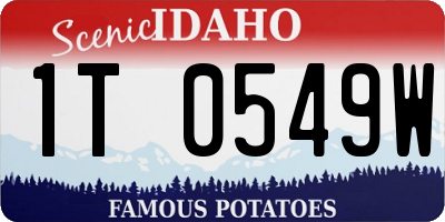 ID license plate 1T0549W