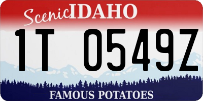 ID license plate 1T0549Z