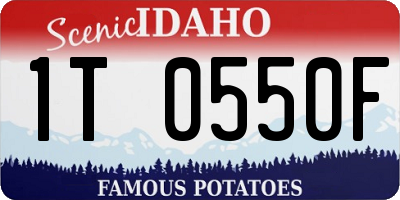 ID license plate 1T0550F