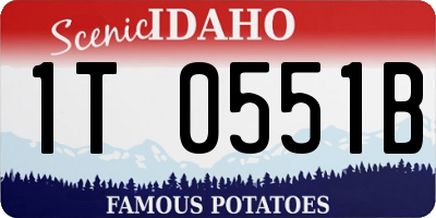 ID license plate 1T0551B
