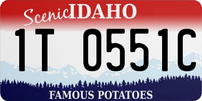 ID license plate 1T0551C