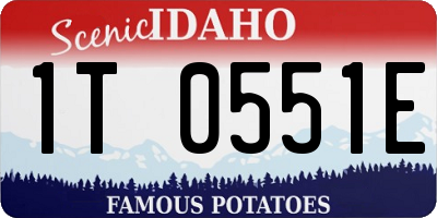 ID license plate 1T0551E