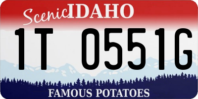 ID license plate 1T0551G