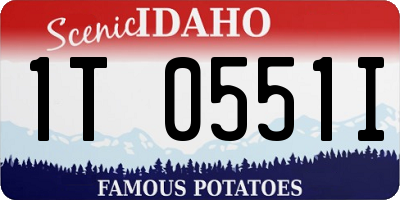 ID license plate 1T0551I