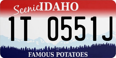 ID license plate 1T0551J