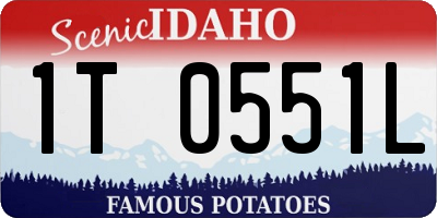 ID license plate 1T0551L