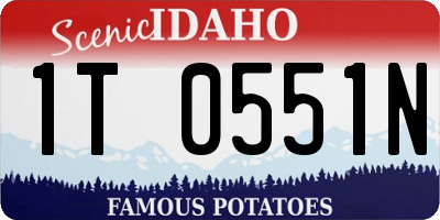 ID license plate 1T0551N