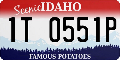 ID license plate 1T0551P