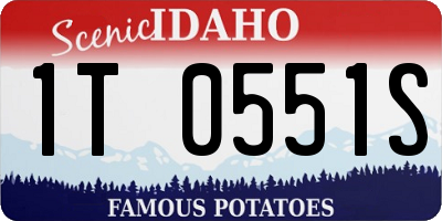 ID license plate 1T0551S