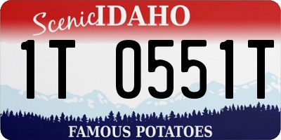 ID license plate 1T0551T