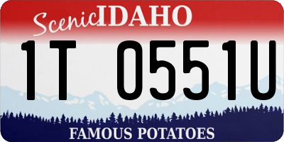 ID license plate 1T0551U